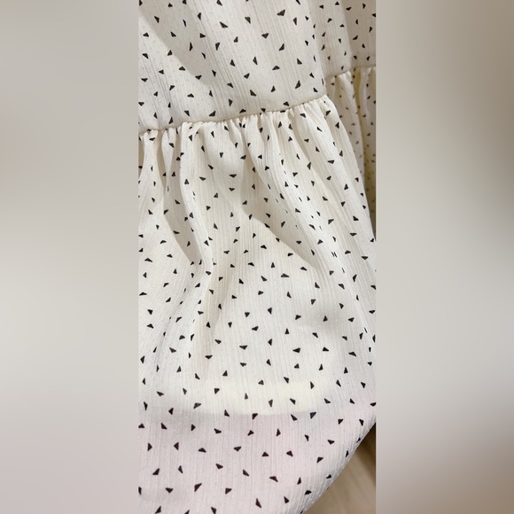 Cream Long-Sleeve Dress with Black Dots - Picture 5 of 5
